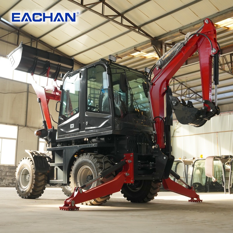 Agriculture Farming Working - Retroescavadeira Hidráulica 4WD com Motor Diesel,